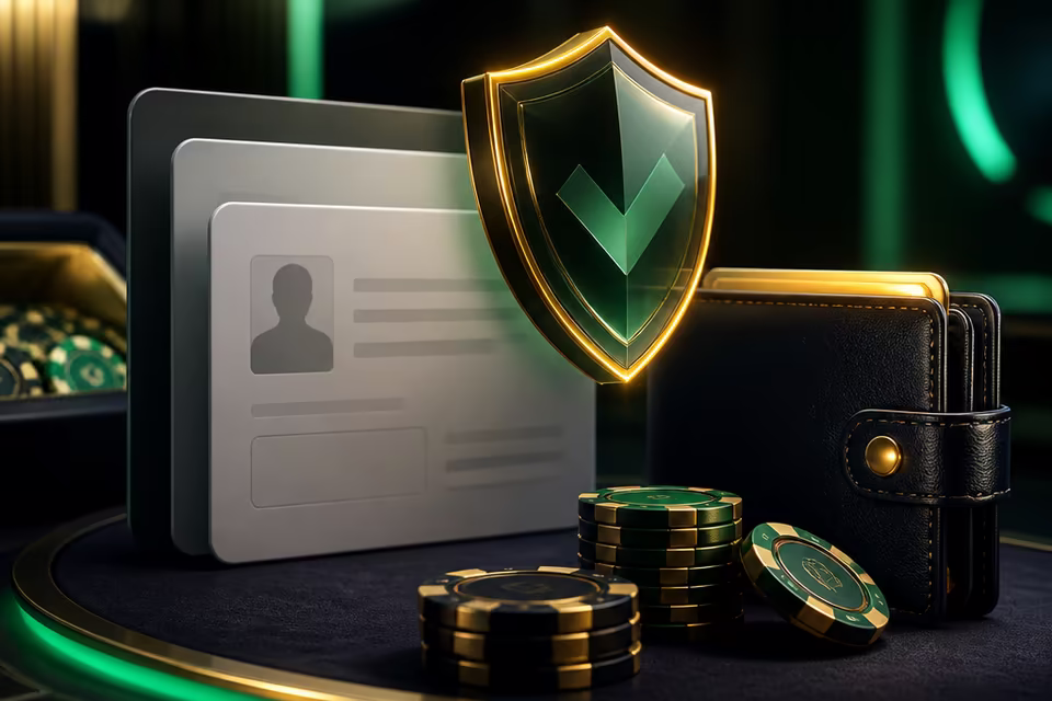 Withdrawal verification shown with document and shield visuals